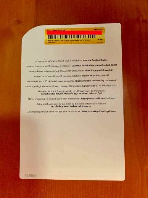 Original Genuine Microsoft Office 2010 Home & Business keycard