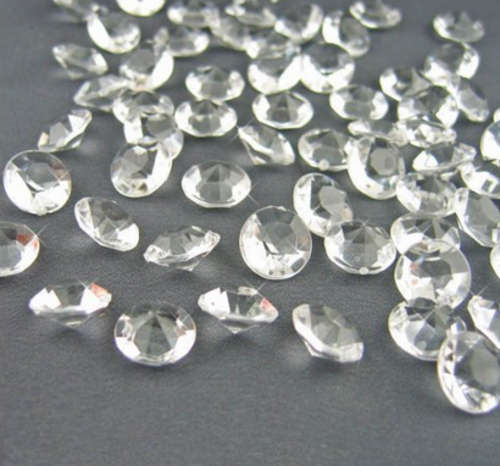1000pcs 4.5mm Acrylic Clear Diamond Confetti
