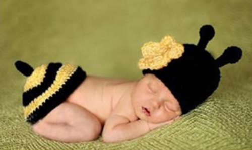 Newborn Crochet Photography Props - bumble bee