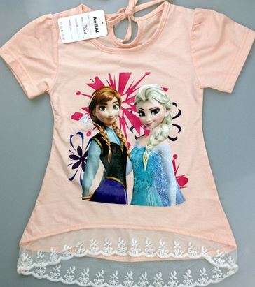 Frozen short sleeve lace t-shirt