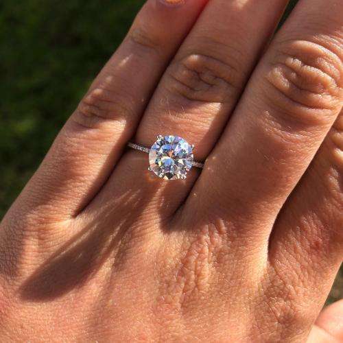 The S925 Silver 2.75 Ct. Round Cut Engagement Ring