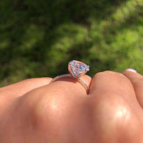 The S925 Silver 2.75 Ct. Round Cut Engagement Ring