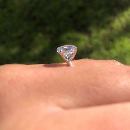 The S925 Silver 2.75 Ct. Round Cut Engagement Ring