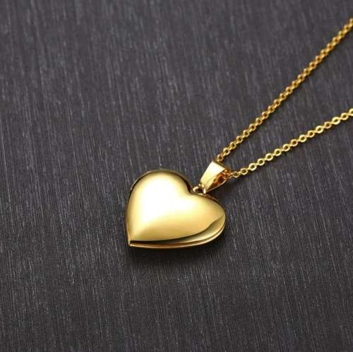 The Stainless Steel Gold Plated Heart Locket