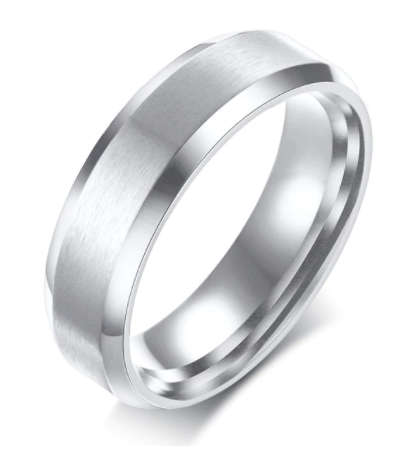 The 8mm Matt Stainless Steel Mens Ring