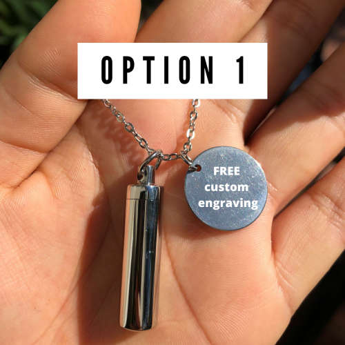 The Stainless Steel 3cm Cylinder Keepsafe Urn Necklace