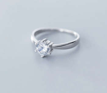 The S925 Silver 6 Claw Engagement Ring