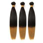 3 bundles 18 inch  OMBRE Brazilian  100 % HUMAN hair     colour1b/27   8a