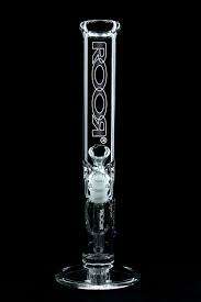 QUALITY ROOR BRAND THICK CLEAR GLASS BONG WITH ROOR PRINT