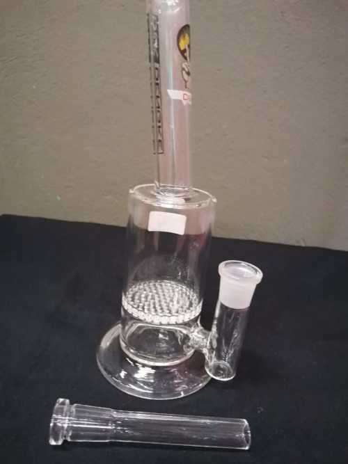 BADASS 8" HONEY COMB BUBBLER GLASS ICE CATCHER BONG IMPORTED FROM QUALITY BRAND D&K DENGKE