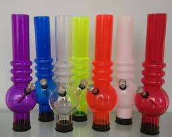 ALL NEW ACRYLIC ICE CATCHER BONGS - VARIOUS PRINTS & COLORFUL COLORS (BLACK, BLUE, WHITE, PINK OR