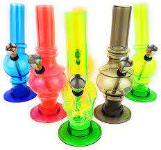 ALL NEW ACRYLIC ICE CATCHER BONGS - VARIOUS PRINTS & COLORFUL COLORS (BLACK, BLUE, WHITE, PINK OR
