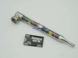 METAL PIPE WITH PIPE SCREENS AND ACRYLIC HERB CRUSHER