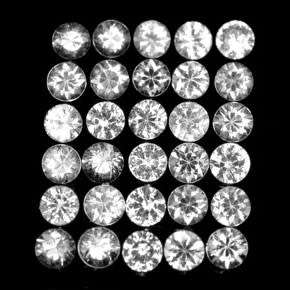 Natural Mined Round White  sapphire 1.4mm 0.004cts