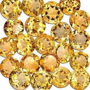 Natural Mined Round Yellow  sapphire 2 - 3mm 0.050 - 0.100cts