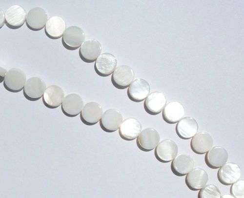 MOP FLAT  BEAD STRING ROUND 20 MM  - 30 pcs