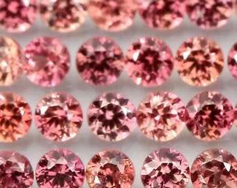 Natural Mined Round Padparadsca  sapphire 2 - 3mm 0.050- 0.150cts