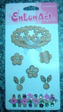 Set of Sticker, Wooden embelishment