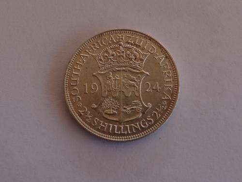 1924 Two and a half (2 1/2) Shilling - Hern's Handbook Value VF R300.00