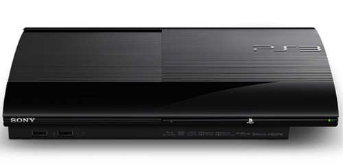 Sony PlayStation 3 500GB System (Charcoal Black) + controller + remote + 2x games