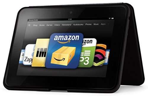 Kindle Fire 8.9" HD 16GB Black + Standing Black Leather Cover and Screen Protector