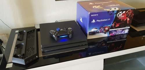 PS4 Pro bundle with upgraded 2TB SSHD, PS VR kit, Vertical Stand Cooling Fan Dual Charging Station