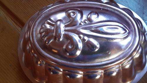vintage 'copper' jelly mould from the 1960's