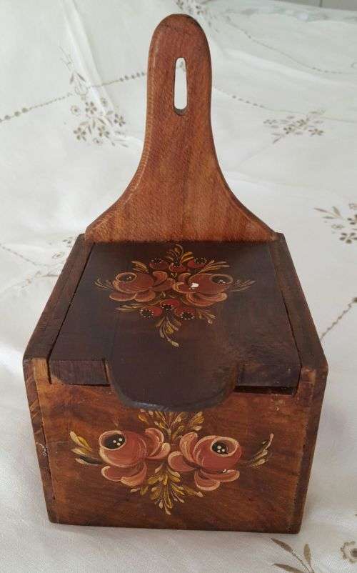 vintage hand painted Baurenmalerei salt container