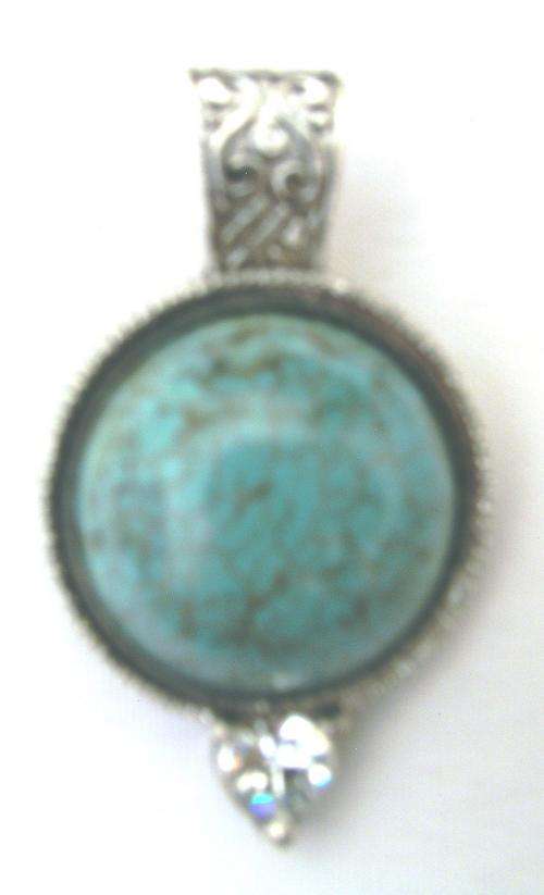 Turquoise round shaped pendant