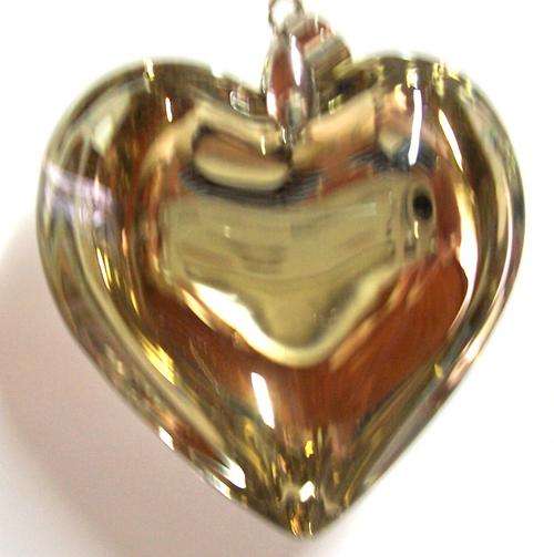 Brown / copperish heart glass pendant