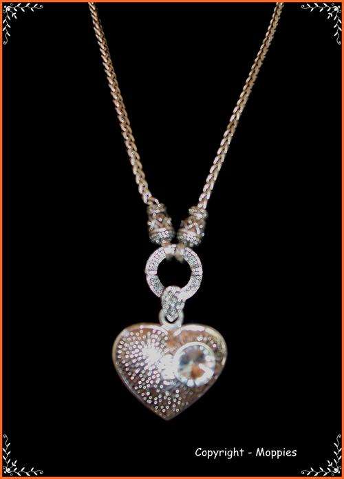 Tibetian silver heart pendant and chain