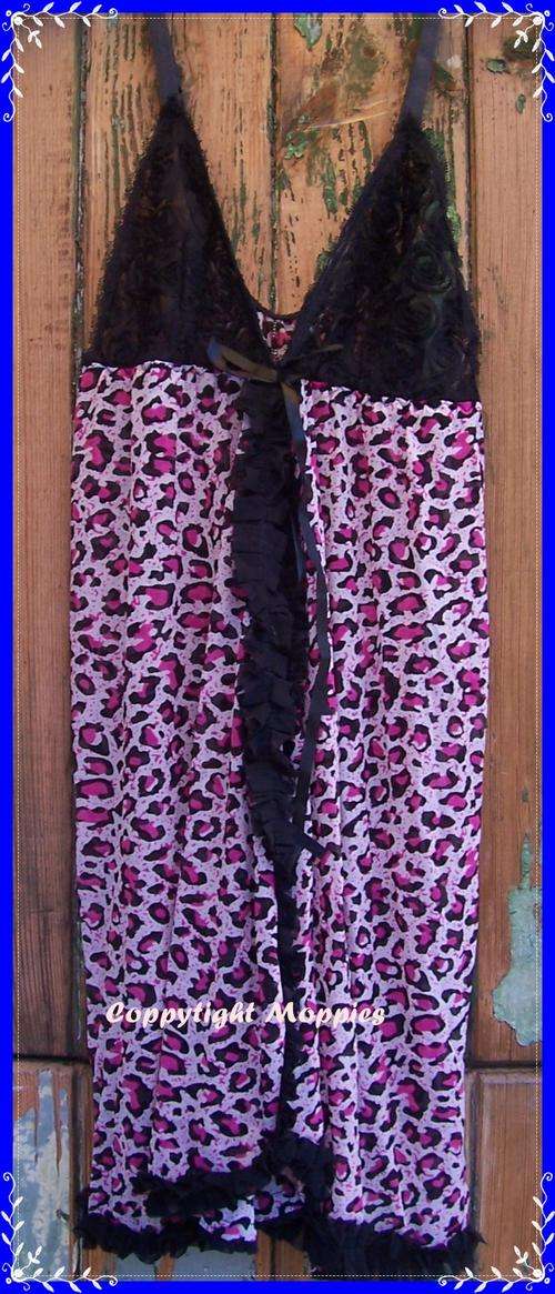 Pink And Black Leopard Print Baby Doll - will fit up to size 36