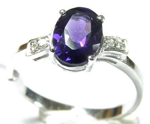 925 Sterling Silver A-grade natural Amethyst