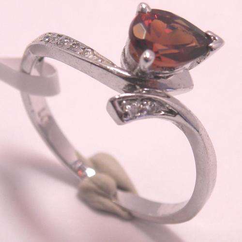 925 sterling silver A grade Garnet ring