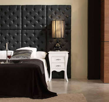 Custom made Faux Leather Deep Button Square  Wall Panel  Headboard