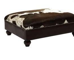 Full Grain Nguni and genuine leather Hide Ottomans