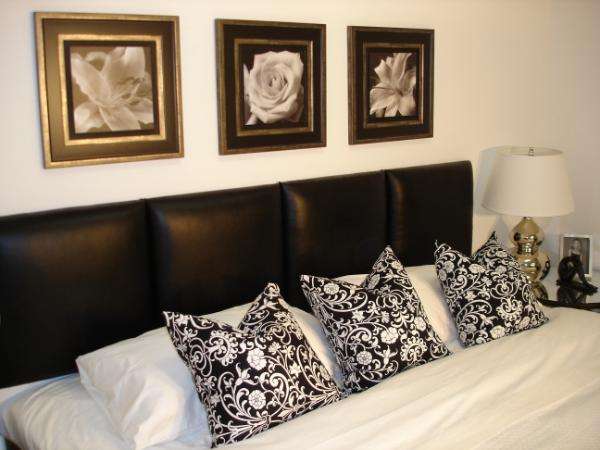 Custom made Genuine Bonded Leather  Square  Panel Headboard