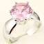 LARGE ROUND CUT PINK SAPPHIRE RING