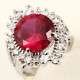 18K WHITE GOLD SUPERB RED RUBY RING