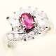 18K WHITE GOLD RED RUBY RING