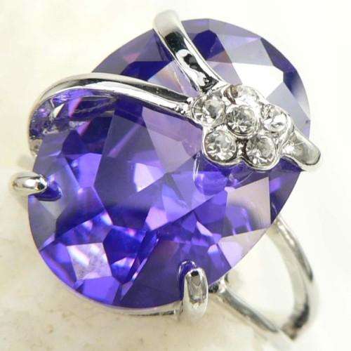 925 SILVER AMETHYST QUARTZ GEMSTONE RING