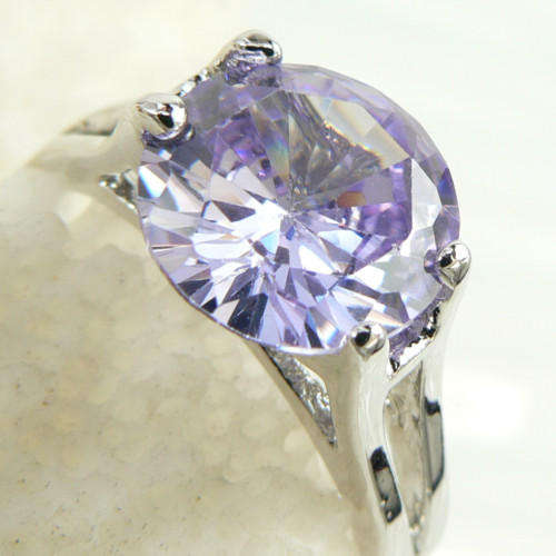 925 SILVER AMETHYST QUARTZ GEMSTONE RING