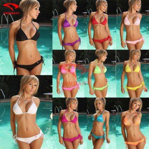 Women Bikini Set Padded BLACK/WHITE/PURPLE/RED/PINK/GREEN/YELLOW/BLUE/ORANGE
