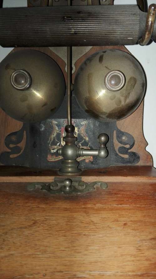 LM Ericsson Circa 1903 Dual Line Magneto Wall Telephone