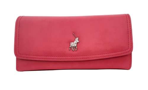 Polo Trifold Purse - Pink