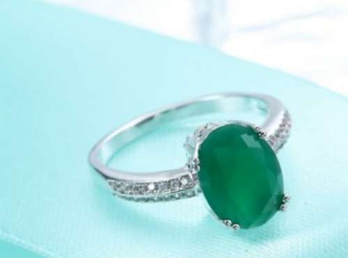 Emerald Gemstone 925 Sterling Silver Ring