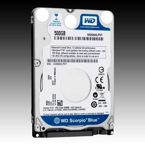 Western Digital Blue 500GB 5400RPM 2.5" SATA HDD