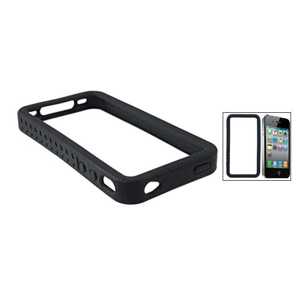 New Black Bumper Frame Silicone Case Cover for iPhone 4