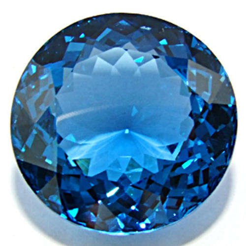 37.61 CT GOOD BEAUTIFUL TOPAZ ROUND LONDON BLUE GEMSTONE