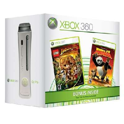 Xbox 360 Console (White, HDMI, 60gb, 2 Controllers, 3 Games)